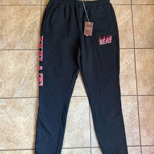 NWT Mitchell & Ness Miami Heat NBA Sweatpants Black Men’s 2XL
